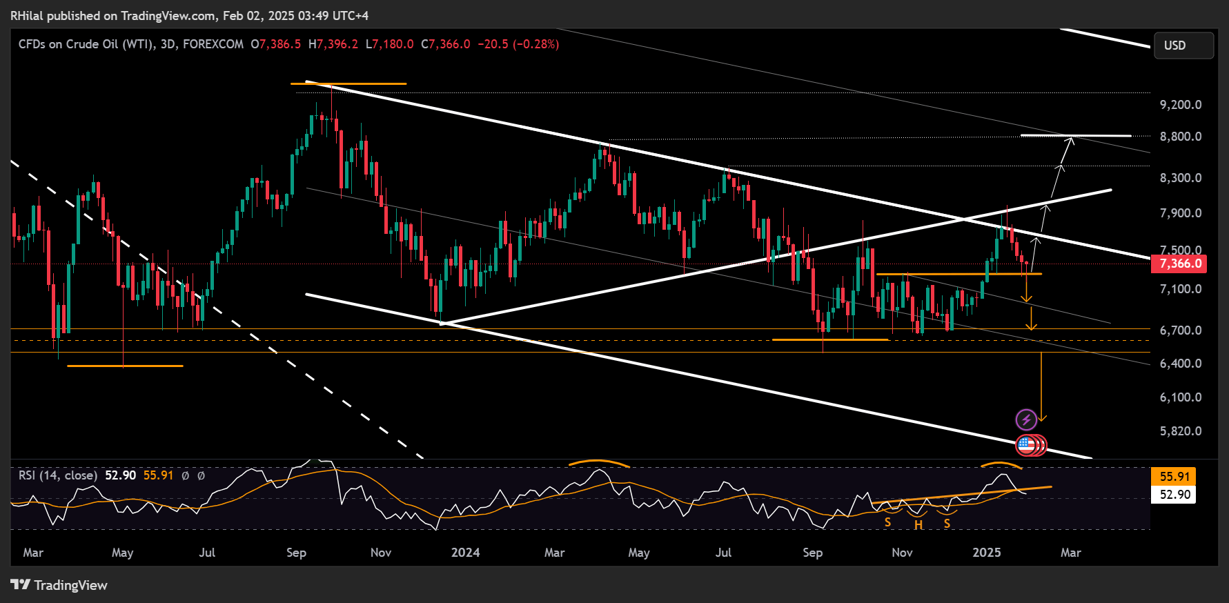 Crude Oil Week Ahead: USOIL_2025-02-02_03-49-07