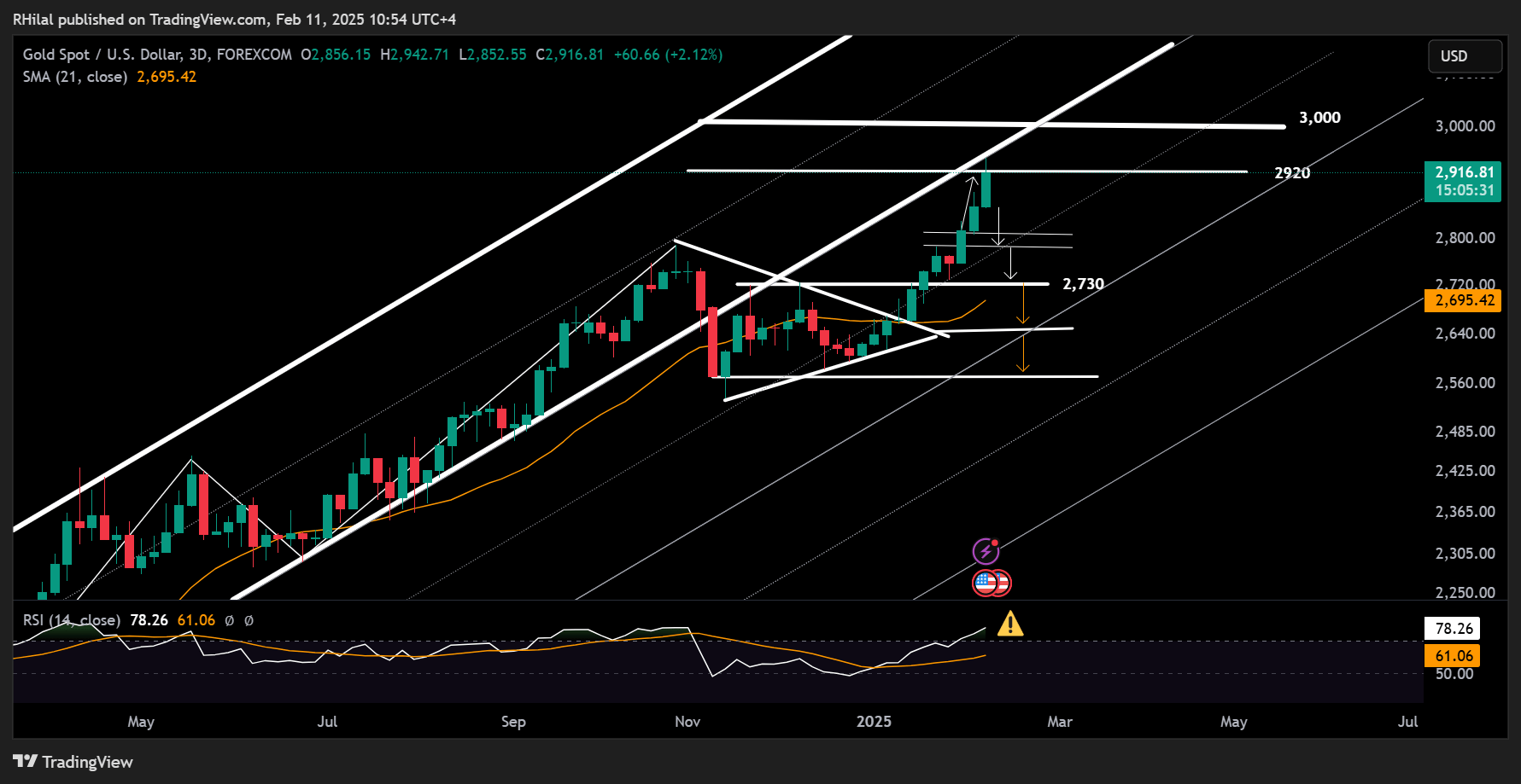 Gold Analysis: XAUUSD_2025-02-11_10-54-28